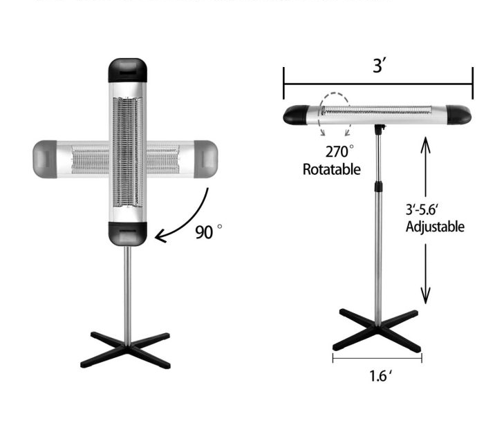3000W infrared heater wall mount